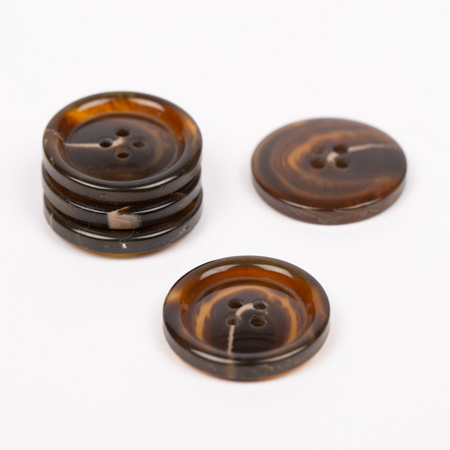 Knappar - Imiterat horn (teak)