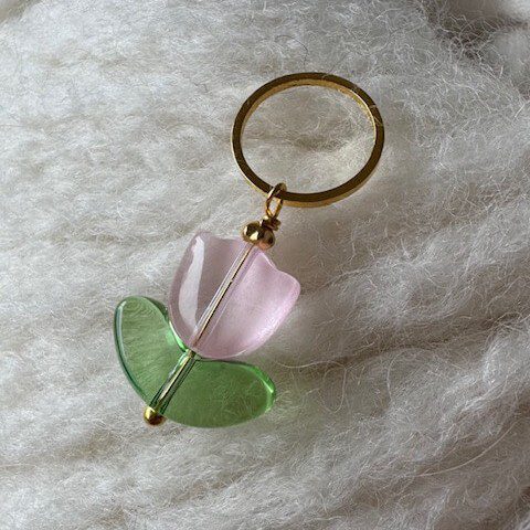 Tulpan-markör (rosa glas)
